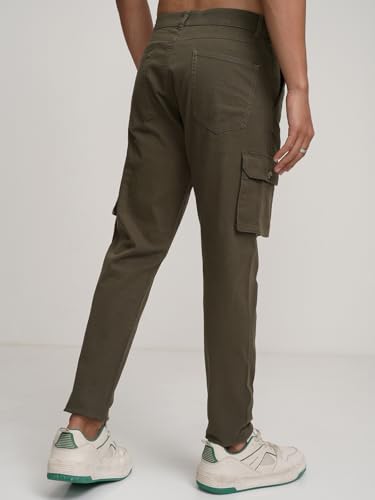 Image of Highlander Men's Slim Fit Cargo Trousers| Stylish & Comfortable for Casual, Travel & Active Wear | Trouser for Men | Men Trousers