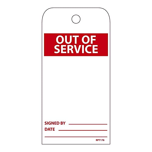 Étiquettes Out of Service RPT176 contre les déchirures et risques de maintenance