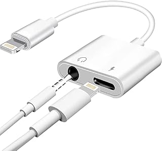 AZOWYU Headphone Adapter for iPhoneApple MFi Certified2 in 1 Lightning to Jack 3.5 mm Headphone Jack Adapter AUX Cable Adapter Charging Cable Converter Compatible with iPhone 14/13/12/11/XS/XR/8/7