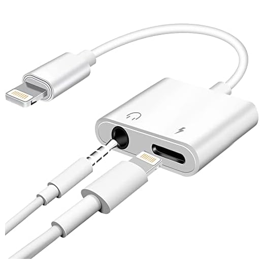 Adaptador de Auriculares para iPhone【Certificado MFi】 2 en 1 Lightning a Jack de 3,5 mm para Auriculares, Adaptador de Cable de Carga convertidor Compatible con iPhone 13/12/11/XS/XR/8/7