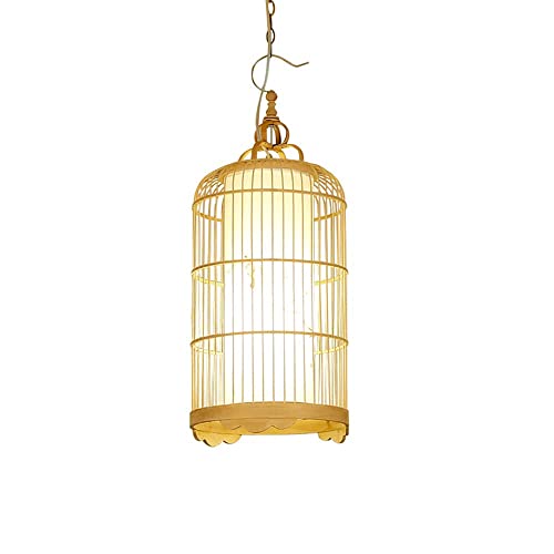 Lustre bambou suspendu avec éclairage tamisé pour cuisine