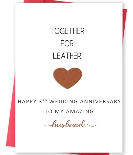 Leather Anniversary Card Set