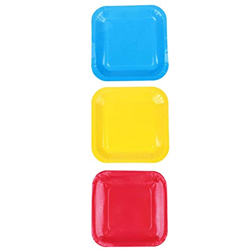 Toyvian Pratos de Papel Quadrados de 7 Polegadas Bandeja de Papel Diy Natal AcessÃ³rios DescartÃ¡vei