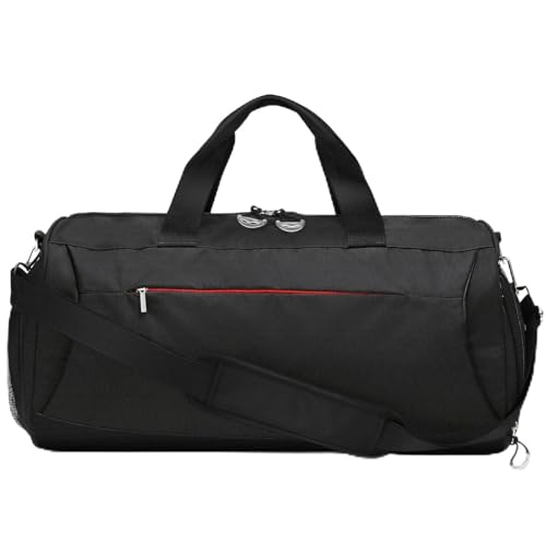 Eocean Gym Bag for Men and Women 30L Sports Bag with Shoes Compartment & Wet Pocket Small Duffle Bag for Gym Swimming Basketball Soccer Travel Bag Weekender Overnight Carry on Bag Black