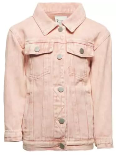 Girls' Denim Trucker Jacket, Mauve Pink