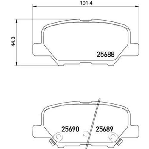 Plaquettes de frein arrière Brembo P61111 jeu de pièces de freinage auto - 3