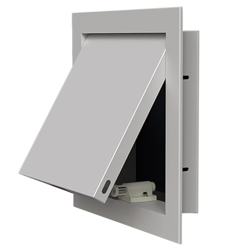 Trappe d'accès en acier galvanisé gris de 12x12 cm pour mur