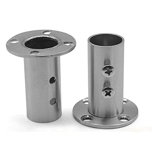 High Coat Rod Tube Seat 19 Round Pipe Extended Stainless Steel Flange Base