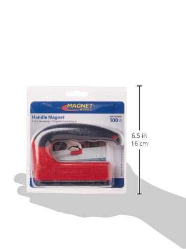 Master Magnetics Strong Magnet | Powerful Magnet With Ergonomic Handle | 100 Lb Pull Force | 07501 , Red #TOP6