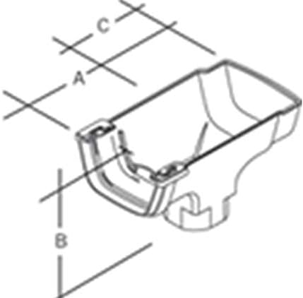 Marley Flowline Stop End Outlet ROF11 White