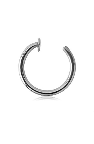 316L Surgical Steel Open Nose Ring Hoop 9/32" - 7mm 18G