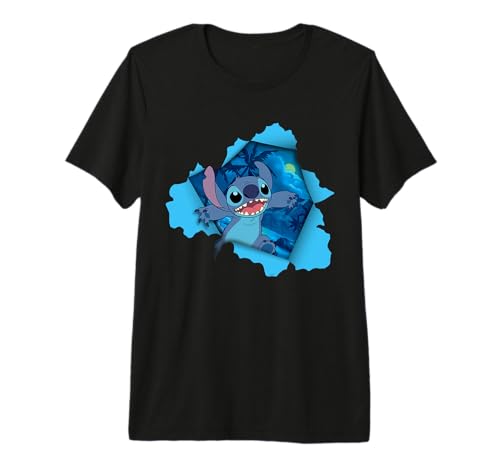 T-shirt Stitch Disney haut de gamme motif tropical evasion pour fan