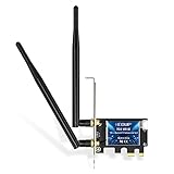 EDUP WiFi 6E Bluetooth 5.2 PCIE WLAN Karte Intel AX210 5400Mbit/s WLAN Netzwerkkarte Adapter, 802.11AX DualBand 2.4Ghz/5Ghz Antenne Preiswerter AX210 Chip für PC Desktop Windows 10&11 64-Bit