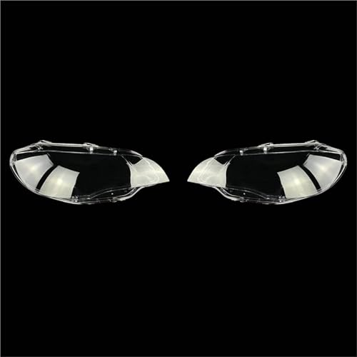 Couvercle de phare avant pour BMW X6 E71 2008-2014 en verre transparent la paire