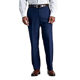 super c circulaire  Haggar mens Basketweave Classic Fit Flat Front Seperate Suit Pants, Blue, 36W x 30L US