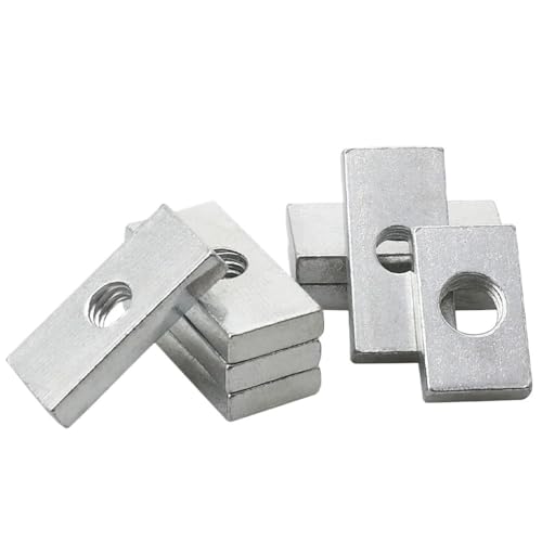 Industrial Square Nut Rectangular Nuts Zinc-Plated Carbon Steel Aluminum Profile Accessory(M4x10x7x2.5mm)