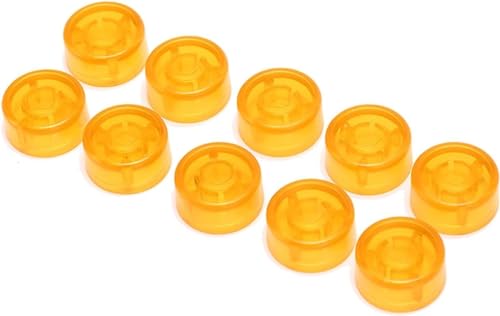 �y�_���ی�L���b�v�A10�G���L�M�^�[�G�t�F�N�g�y�_���t�b�g�X�C�b�`�g�b�p�[�M�^�[�v���X�`�b�N�X�C�b�`�m�u�L���b�v�v���e�N�^�[�{�^���o���p�[ (Color : 10pcs red, Size : 2.5*1.2cm) (Color : 10pcs Yell