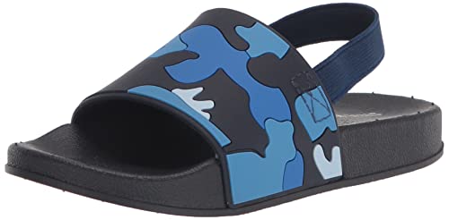 Steve Madden Boy's Bizz Slide Sandal, Blue Camo, 10 Toddler #TOP14