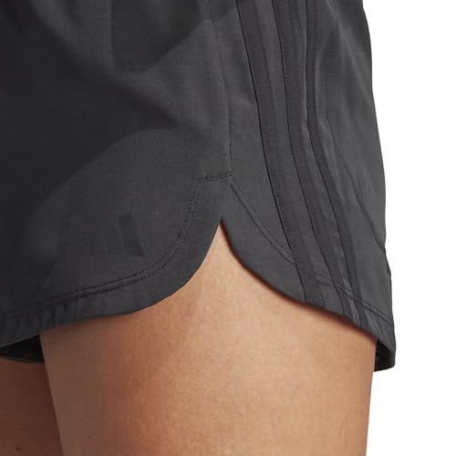 adidas Femme Pacer 3-Stripes Training Woven Shorts, Black, XXS