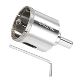 CoCud Barrenas de Diamante para Taladros, Recubiertas de Zinc Blanco con Barrena Guía Central - (Aplicaciones: para Vidrio)