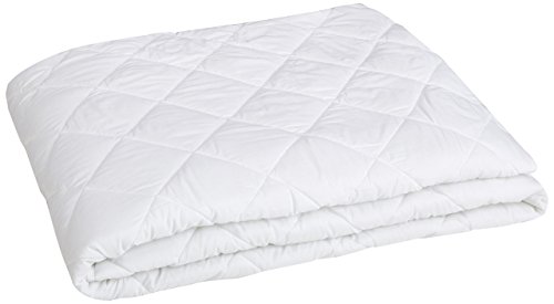 Amazon Basics Hypoallergenic Quilted Mattress Topper Pad Cover - 18 Inch Deep, Twin Xl, White #TOP2