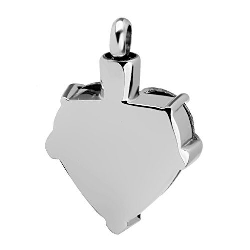 menolana 2 Pcs Urna de Cremação em Coração de Cristal Memorial Cinza Suporte Pingente Colar