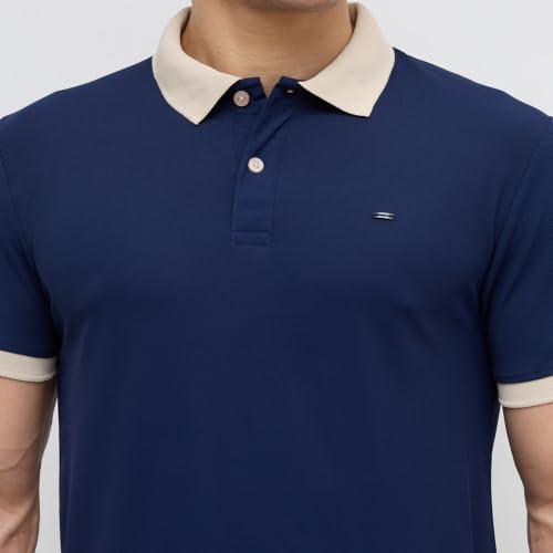 Image of Nostrum Mary Half Sleeve Polo T-Shirt with Two-Tone Collar, Stylish T Shirt for Men, Polo Tshirts for Men, Cotton T Shirt for Man, Casual Tshirt for Mens Boys