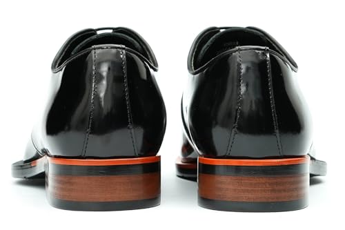 Santimon Men's Oxfords Formal Dress Patent Leather Derby Fashion Business Wedding Prom Tuxedo Casual Square Toe Oxford Walking Shoes for Men4