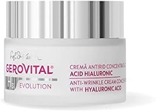 Gerovital H3 Evolution, Anti-wrinkle face cream for intense hydration and wrinkle filling with 3% hyaluronic acid, for all skin types, 50 ml