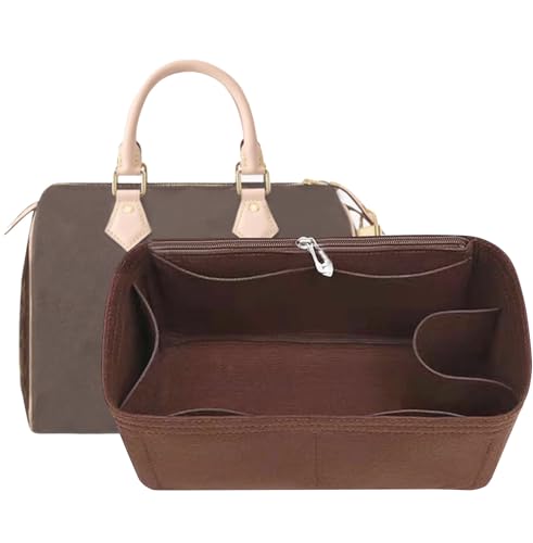 Inserti per borsa per inserto organizer Lv Speedy 30, per borsa monogramma, inserto protettivo per borsa tote e protezione per borsa a mano, inserto organizer 1083Coffee-L