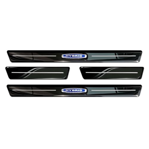 Seuils de portes contre les rayures Volvo XC40 Hybrid Avisa inox noir