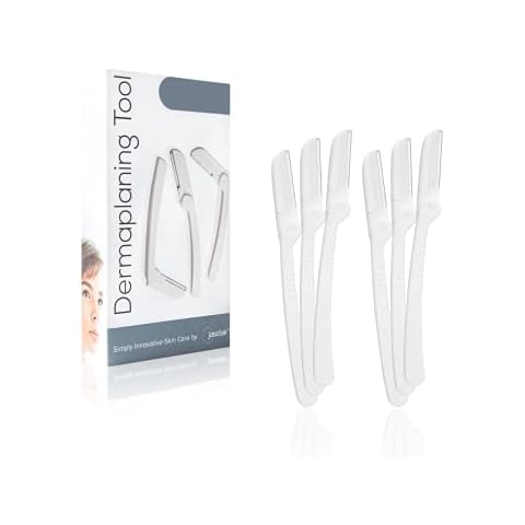 Dermaplaning Tool (6 Count) – Easy to Use Dermaplane Razor for Face – Facial Hair Removal for Women – Blade for Eyebrows and Peach Fuzz – Face Shavers for Women Help Exfoliate and Smooth the Skin Cover