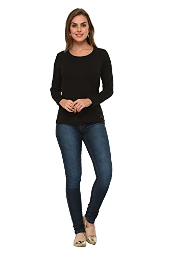 Image of Frenchtrendz Women's 100% Cotton Full Sleeves Round Neck Top