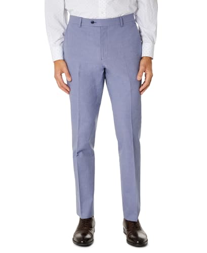 Tommy Hilfiger Mens Modern fit Dress Pants 36/34 Light Blue Solid Stretch