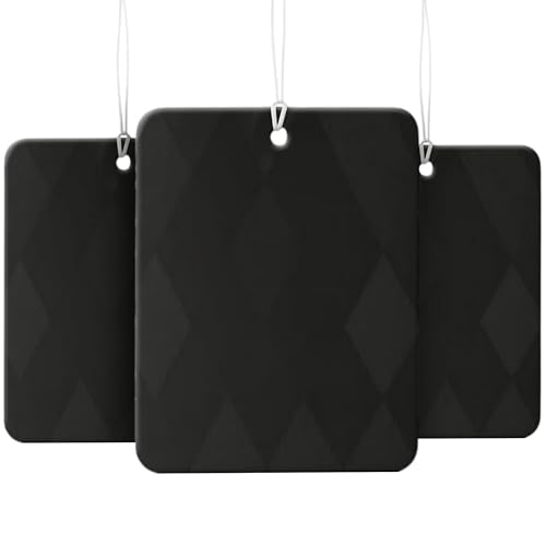 CarBliss Sleek Black Car Air Freshener – 3-Pack – Signature Scent – minimalist luxury design – infused with natural oils – made in the UK