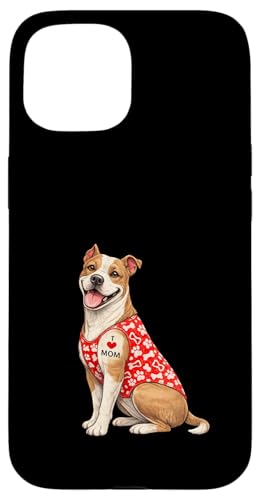 Pitbull Mom I Love Mom �^�g�D�[ �s�b�g�u�� �I�[�i�[�s�b�g�u���Y �}�} �X�}�z�P�[�X iPhone 15 �p