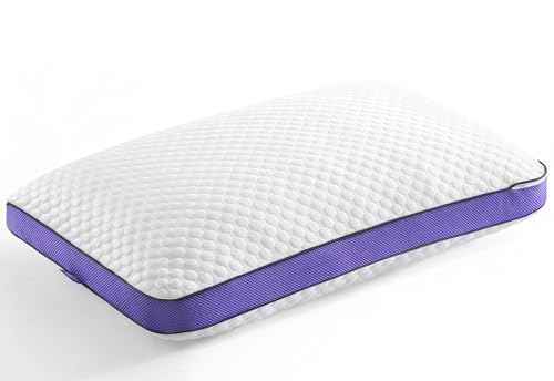 BPC Shredded Memory Foam Pillow Queen Size, Cooling Bed Pillow for Sleeping, Adjustable Firm Soft Support for Side Back Stomach Sleepers, Hypoallergenic Removable Washable Cover, CertiPUR-US, 1 Pack