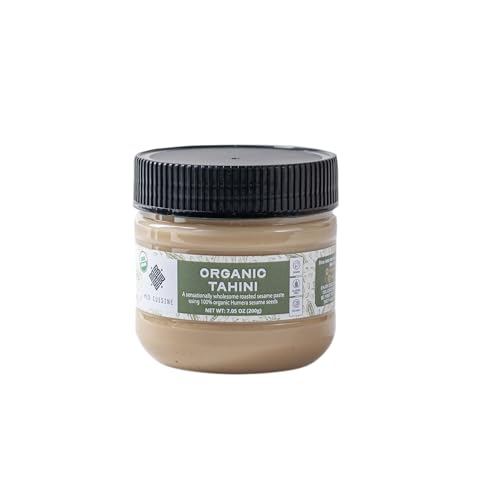 Med Cuisine 100% Organic Tahini 200gr - A Sensationally Wholesome Roasted Sesame Sauce Using 100% Organic Humera Sesame Seeds 200gr