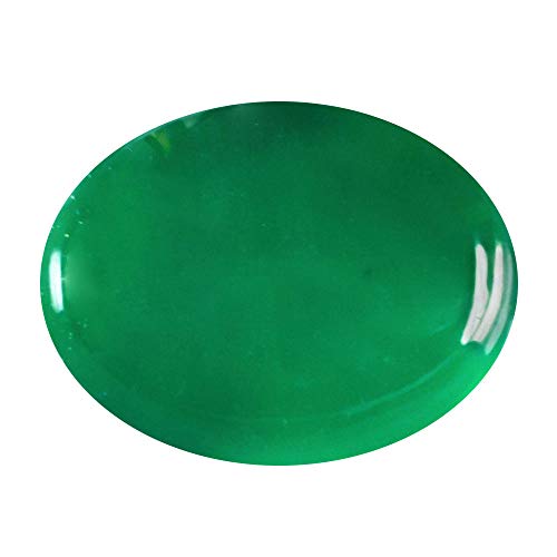 Onyx vert cabochon ovale Haqiq certifié fini les pierres ternes avec ce dos plat calibré