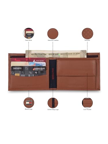 Image of Tommy Hilfiger Binnions Leather Belt + Wallet Gift Set for Men - Tan /Tan