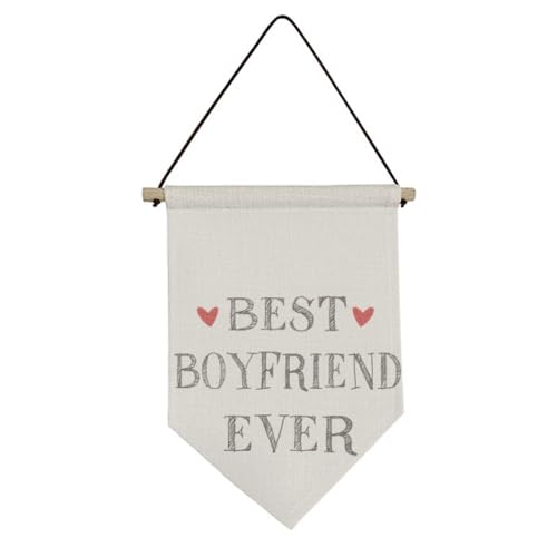 Drapeau en toile avec citation Best Friend Ever pour salon chaleureux