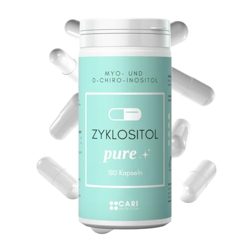 ZYKLOSITOL Pure Kapseln | Inositolmischung im optimalen Verhältnis | Myo-Inositol und D-Chiro-Inositol | ohne Folsäure | PCOS Kinderwunsch Insulinresistenz Zyklus Hirsutismus | vegan