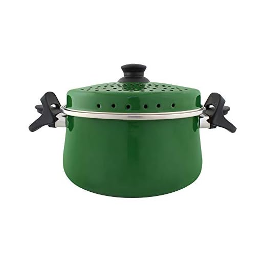 Espagueteira Bojuda 24 Esmaltada Verde - 4600 ml - Ewel, Linha Mãe Ágata