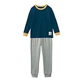 [ベルメゾン] GITA パジャマ ガールズ ボーイズ 長袖 シンプル 無地 やわらか スムースパジャマ ネイビー×杢グレー140