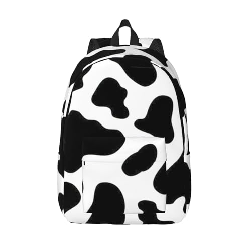 BREAUX Cow spot Canvas Casual Lightweight Duffel Bag, Fashion Duffel Bag, Unisex Travel Backpack