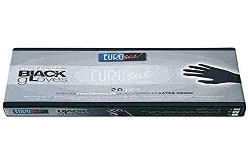 Eurostil Guante de Látex de Color Negro Pequeño - 200 gr