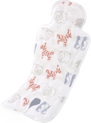 Zehaiwl ベビーカー保冷シート【2024年】Tirczil ひんやりシート アイスまくら チャイルドシート 冷却ジェル 新型保冷素材 おでかけ ジェルビーズ ベビーチェア 接触冷感 ベビーカーマット 防水加工 立体構造 暑さ対策 (シマウマ)