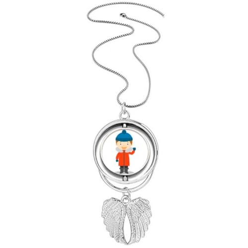 Collier ailes d'ange pendentif dessin animé cadeau idéal look polaire