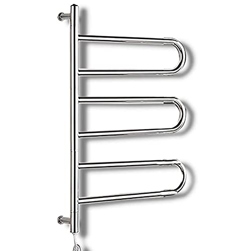 Towel Warmer/Electric Heated Towel Rail Radiator, Household 20-Bar Intelligent Constant Temperature Heated Towel Warmer Drying Rack, Stainless Steel Polished Wall Mounted Heated Towel Rack (Plug in )