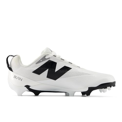 New Balance New Balance Men's BurnX5 Lacrosse Shoe, White/Black/Grey, 6 M
